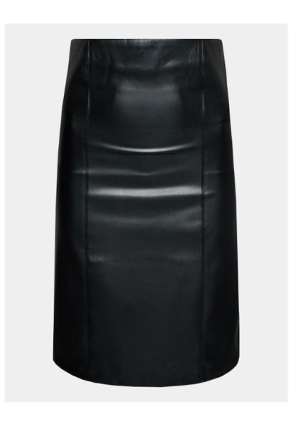 Fusta dama - 302991440 - Piele Ecologica - Negru