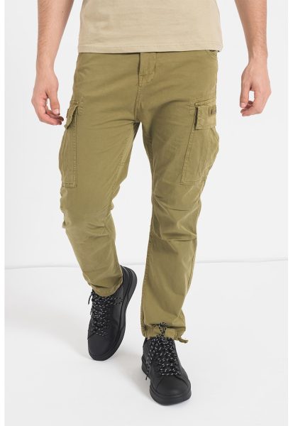 Pantaloni cargo cu talie medie