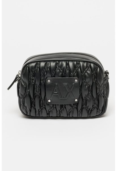 Geanta crossbody din piele ecologica cu aspect matlasat