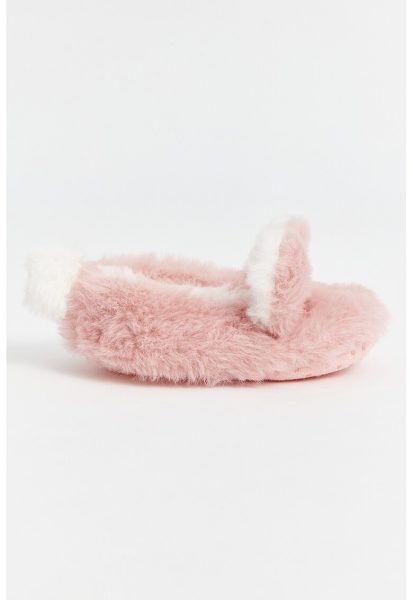 Papuci pufosi cu model iepure