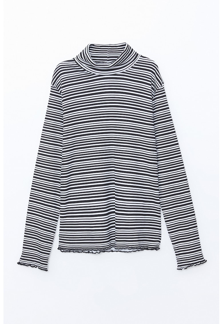 Bluza extra slim fit cu guler inalt