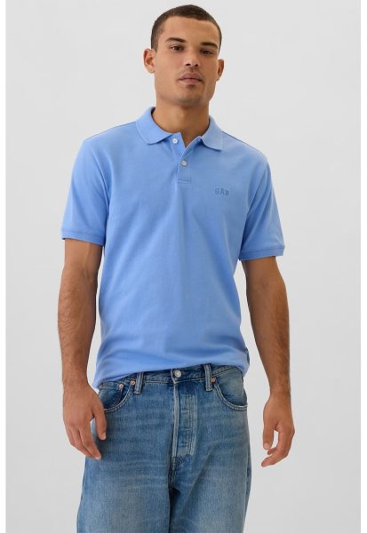 Tricou polo cu broderie logo discreta