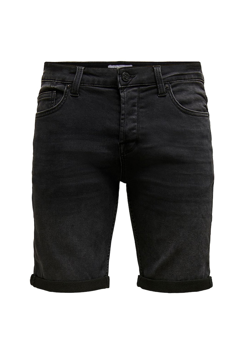 Pantaloni scurti slim fit din denim