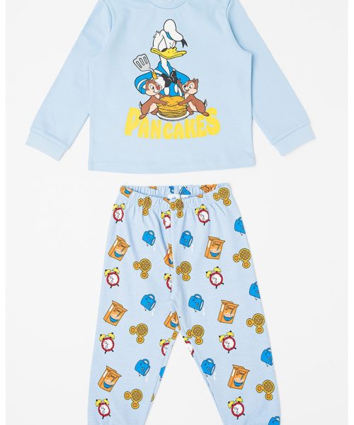 Pijama lunga cu model cu desene animate