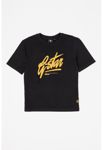 Tricou cu decolteu la baza gatului si logo