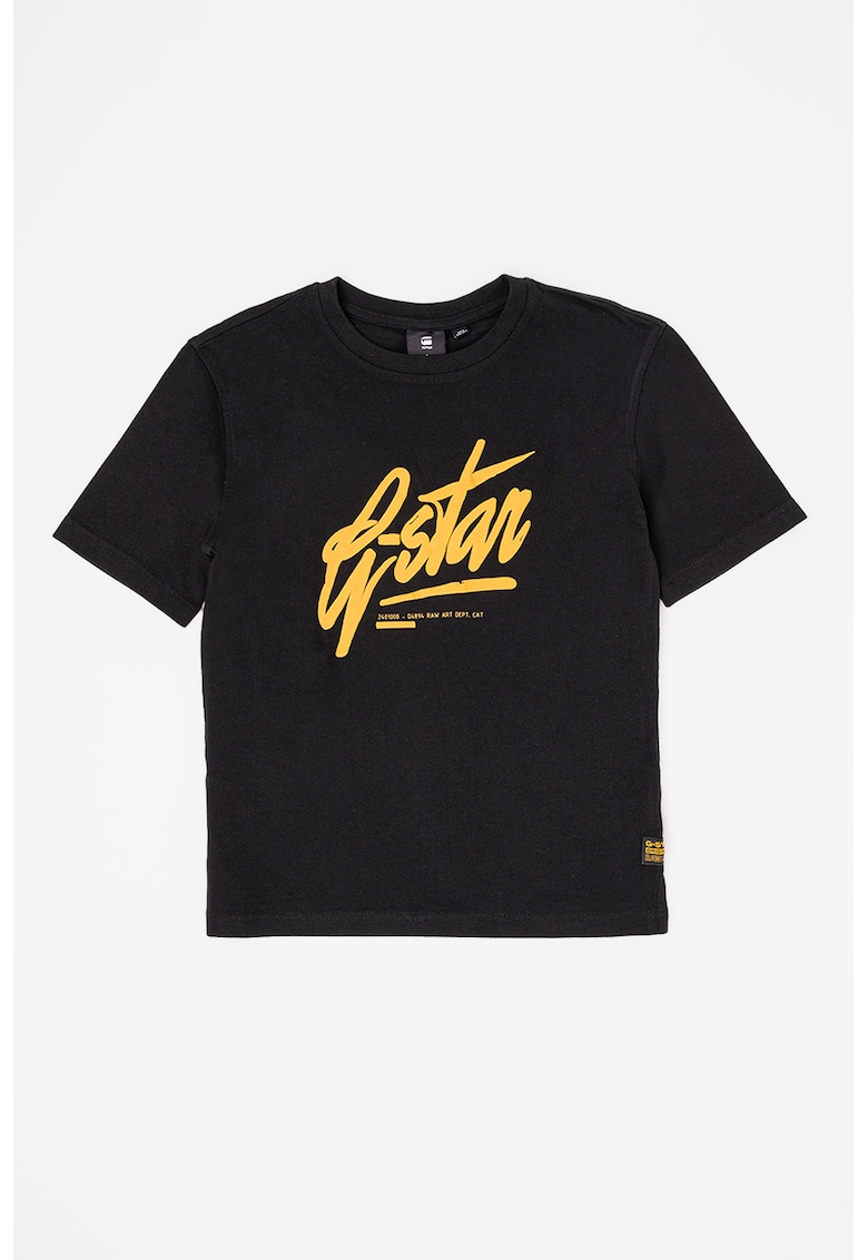 Tricou cu decolteu la baza gatului si logo