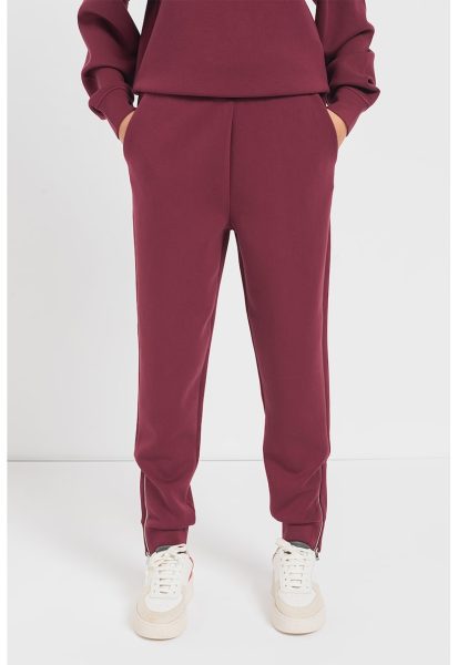 Pantaloni sport cu slit lateral cu fermoar