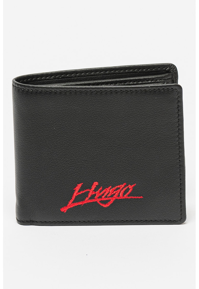 Portofel de piele cu logo brodat Handwritten