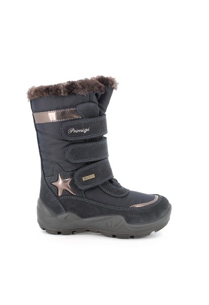 Cizme mid-calf impermeabile cu garnituri de piele intoarsa