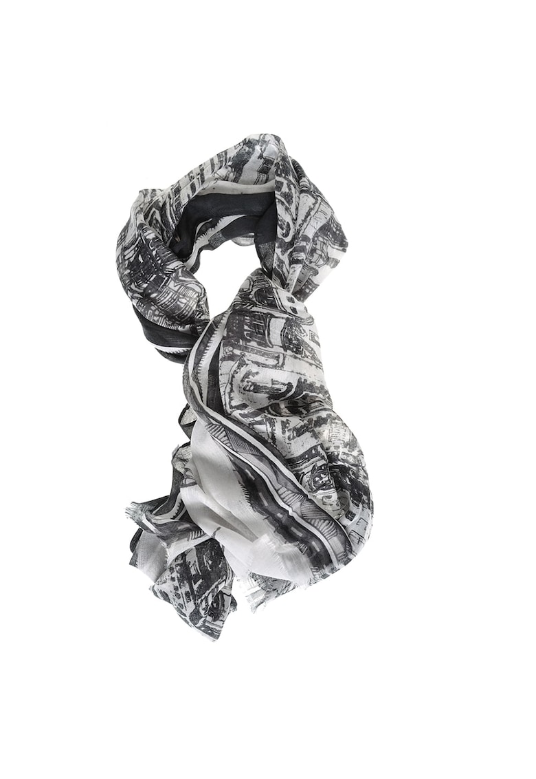 Esarfa neagra din vascoza 90x180 cm