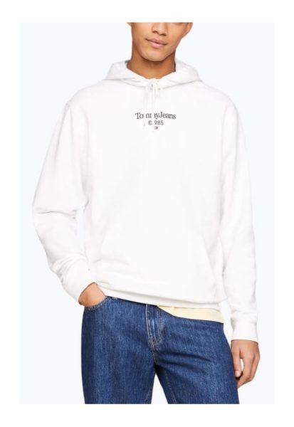Honorac barbati HOODY cu imprimeu cu logo pe spate - croiala Regular fit - Alb