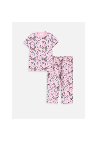 Pijama copii - 14444 - Roz - Bumbac