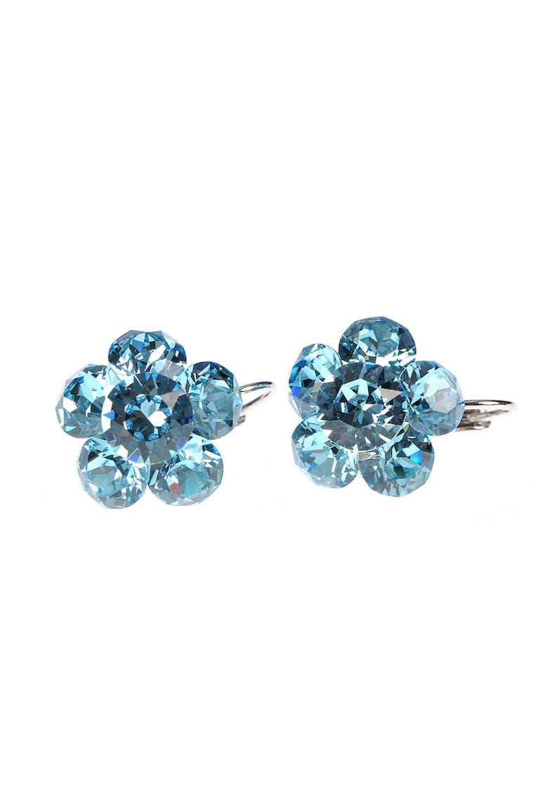 Cercei tip floare cu cristale bleu -  Paris