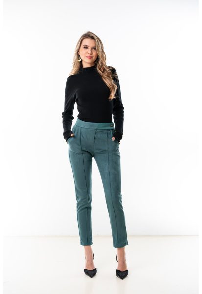 Pantaloni din piele intoarsa ecologica Loris