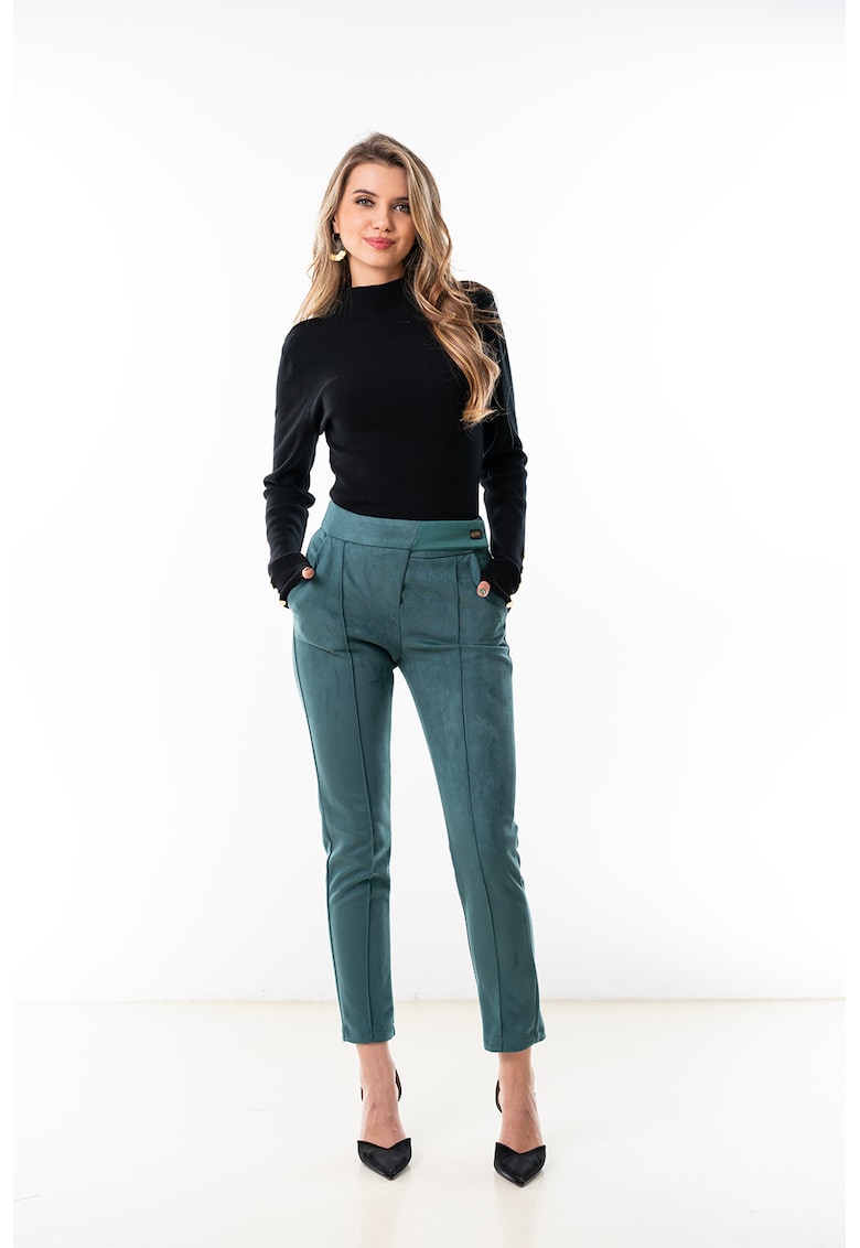 Pantaloni din piele intoarsa ecologica Loris