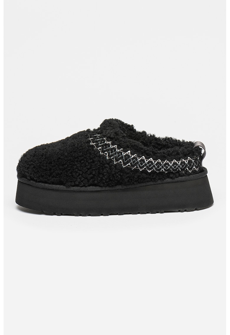 Papuci flatform de blana shearling sintetica Tazz