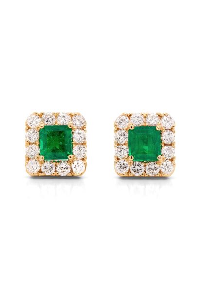 Cercei placati cu aur de 14K si cu zirconia