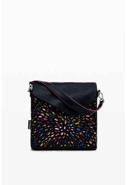 Rucsac dama negru multicolor 24WAKP13 - 28/26/14cm