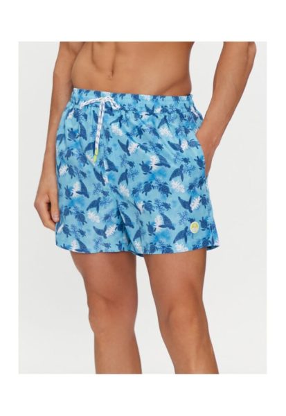 Short de baie barbati - 3 - Poliester - Albastru