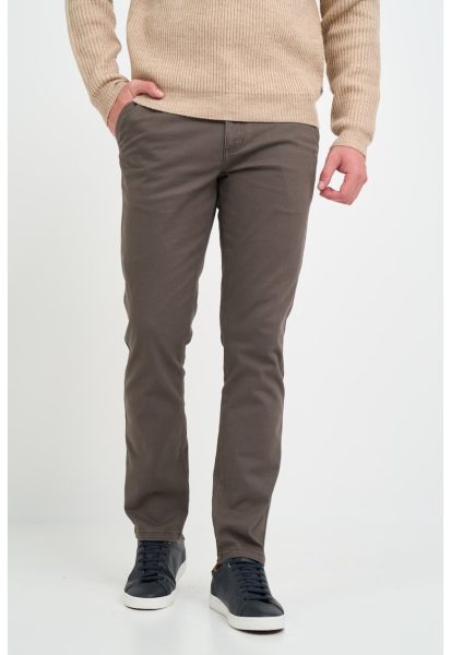 Pantaloni barbat uniforma cu buzunare oblice - Maro