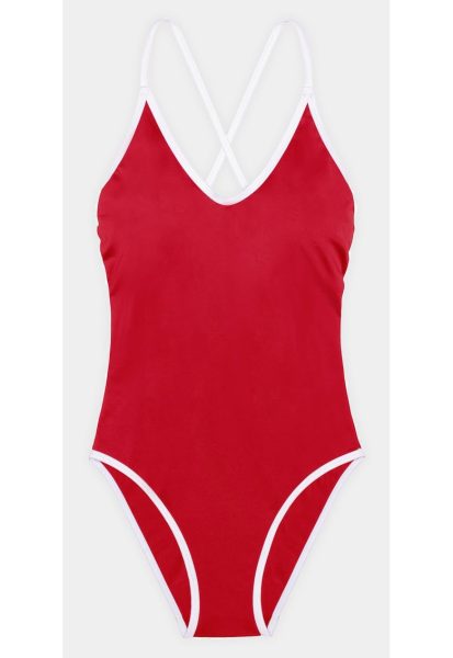 Costum de baie dama - 303965808 - Rosu - Poliester