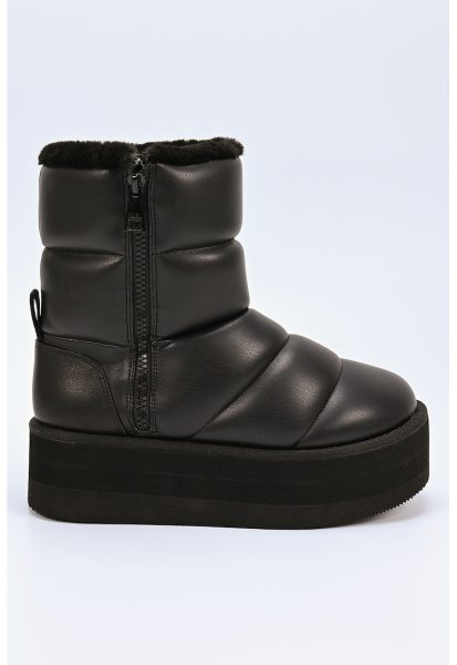 Cizme matlasate cu talpa flatform
