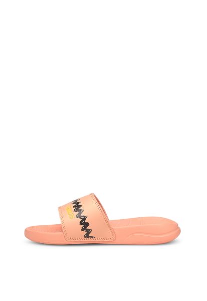 Papuci din piele ecologica - unisex - Peanuts Popcat 20 PS - logo