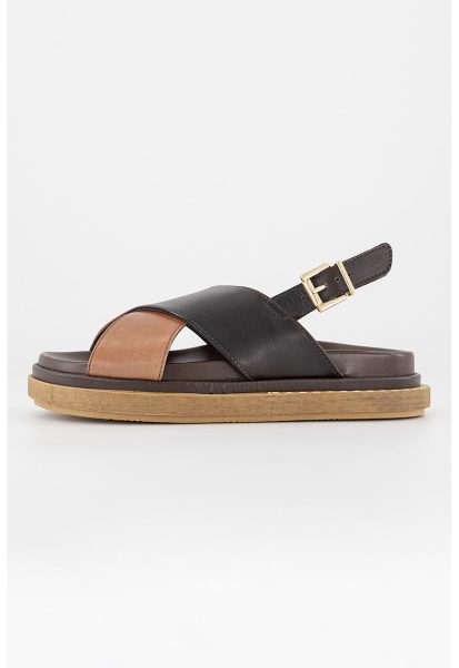 Sandale din piele cu barete incrucisate