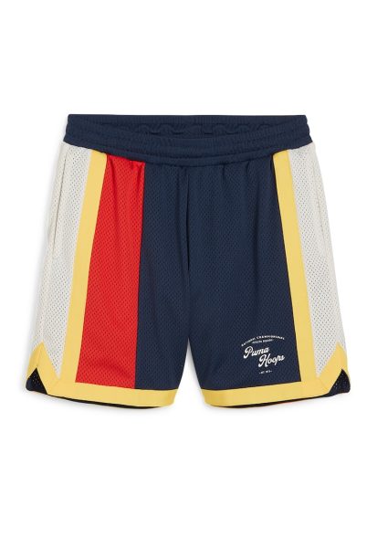 Pantaloni scurti de plasa cu model colorblock si buzunare laterale Showtime