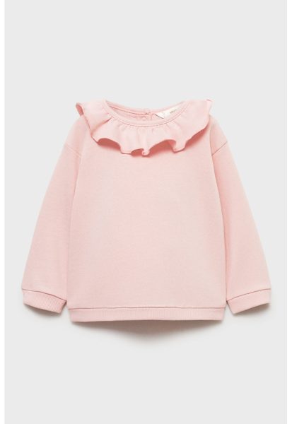 Bluza de trening din bumbac cu volane