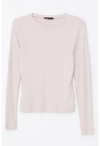 Bluza striata cu decolteu rotund