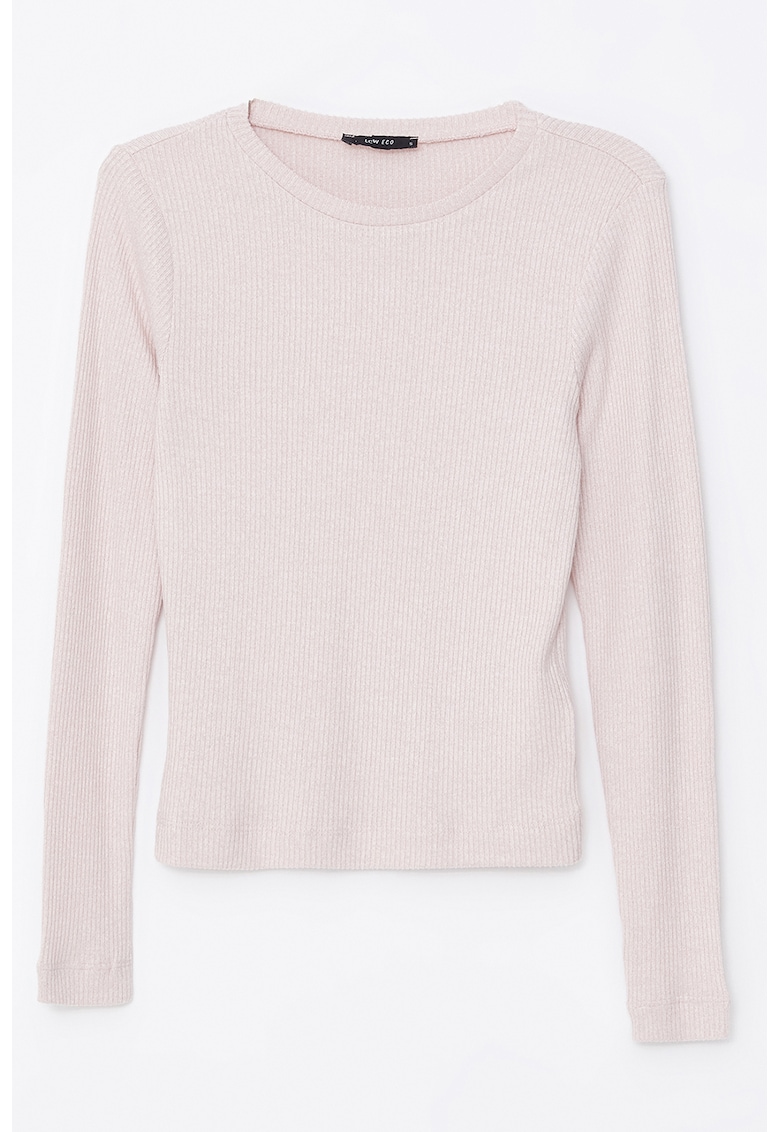 Bluza striata cu decolteu rotund