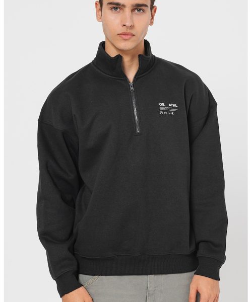 Bluza de trening cu fermoar scurt Sengel