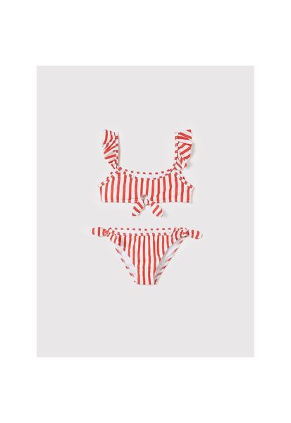 Costum de baie copii - 92767 - Poliester - Rosu/Alb