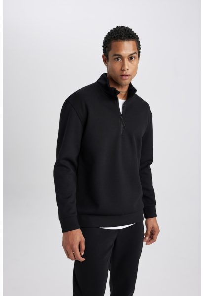 Bluza de trening cu fenta cu fermoar pentru fitness