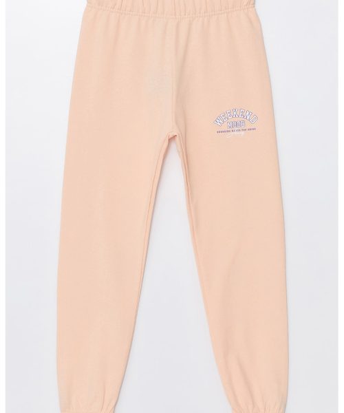Pantaloni de trening din bumbac cu banda elastica in talie