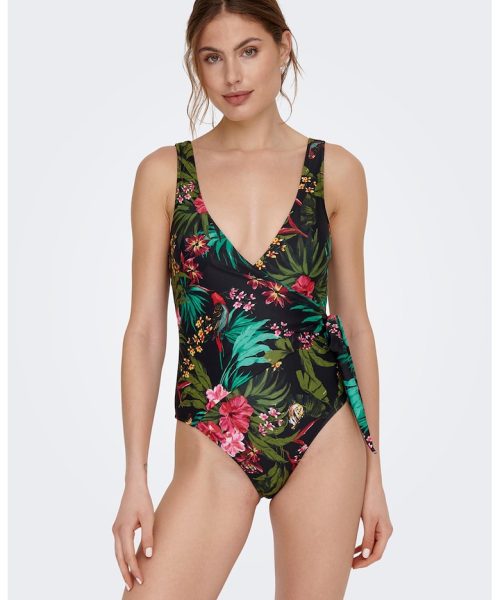 Costum de baie intreg cu snur lateral