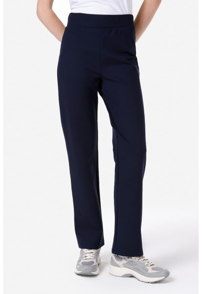 Pantaloni cu croiala dreapta si talie inalta