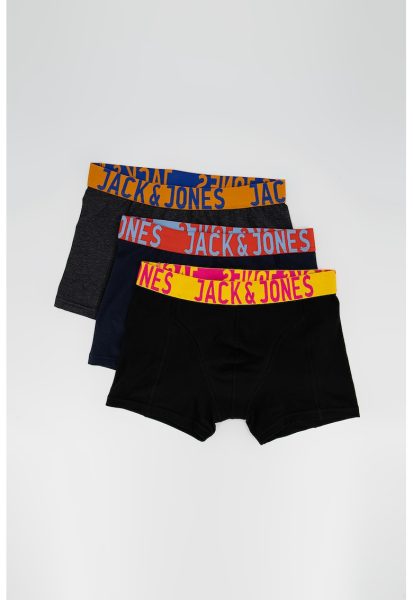 Jack&Jones - Set de boxeri cu banda in talie cu imprimeu logo Crazy - 3 perechi