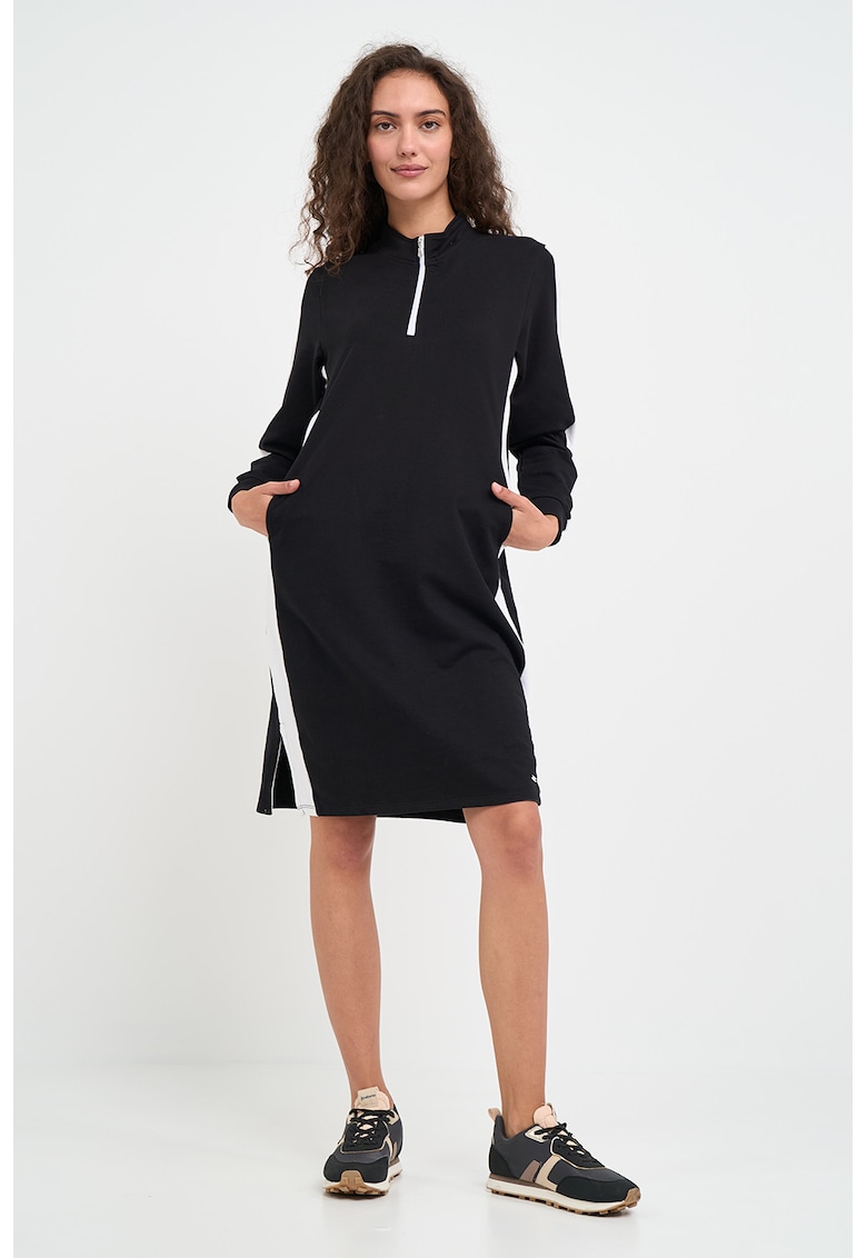 Rochie cu benzi laterale contrastante