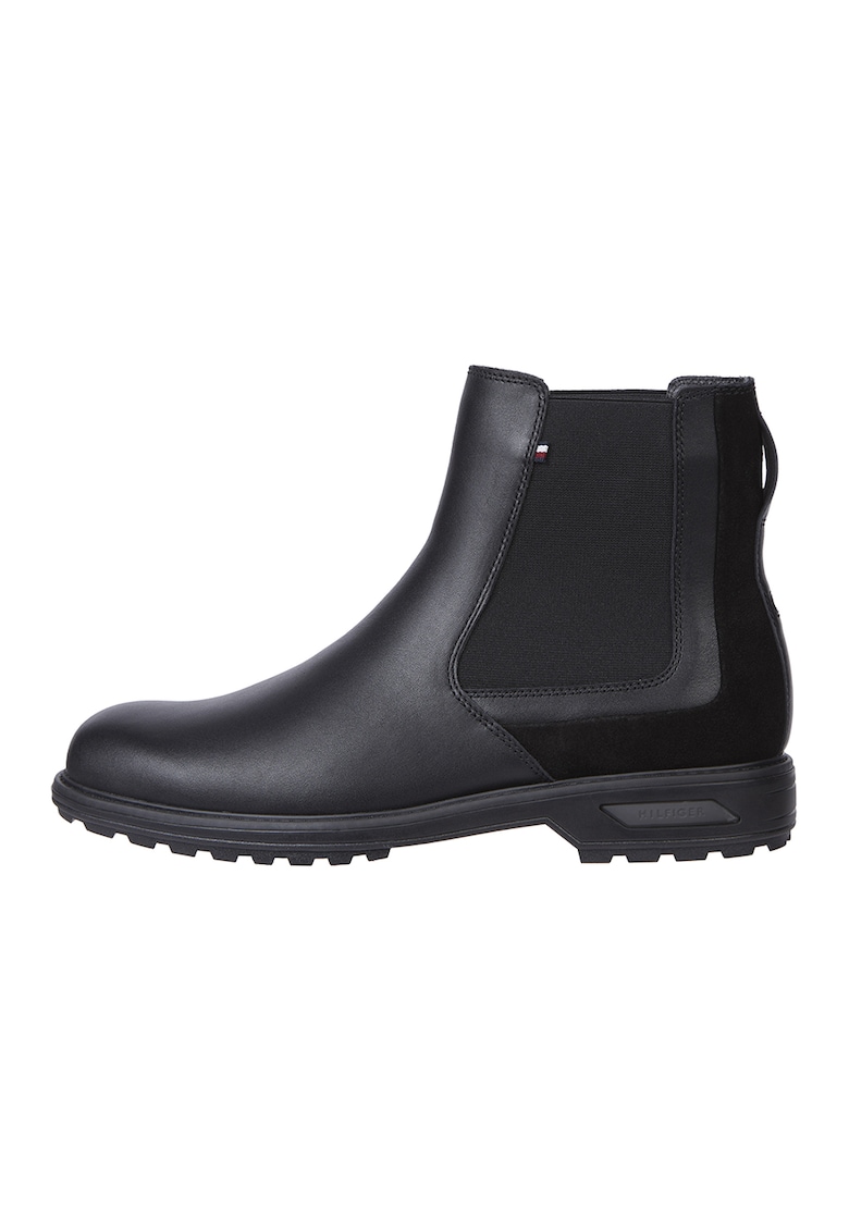 Ghete Chelsea de piele si piele intoarsa