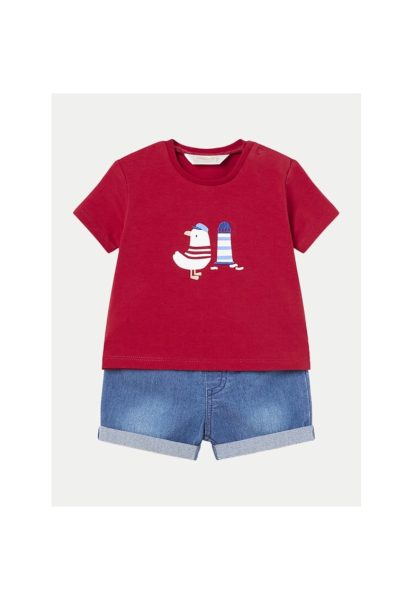 Compleu copii - 138294 - Rosu - Bumbac