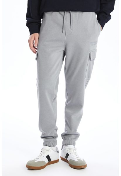 Pantaloni cargo cu snur de ajustare in talie