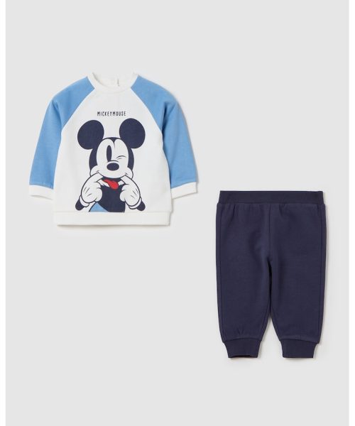 Set de pantaloni de trening si bluza de trening cu maneci raglan