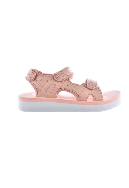 Sandale din piele ecologica cu insertii din material textil