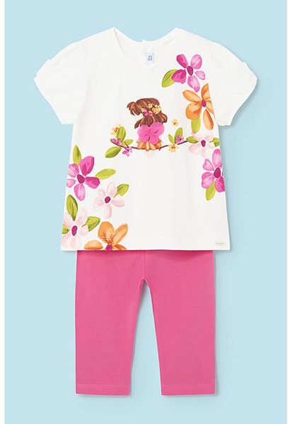 Set de tricou si colanti cu imprimeu grafic