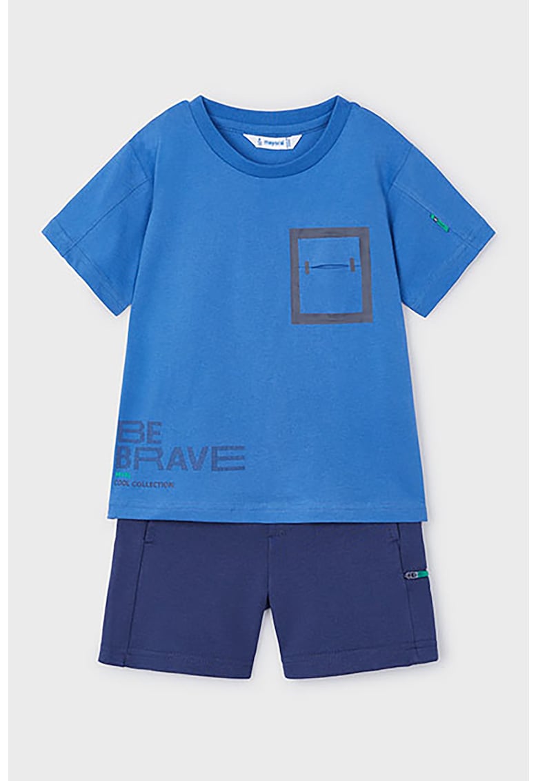 Set de tricou de bumbac si pantaloni scurti - 2 piese