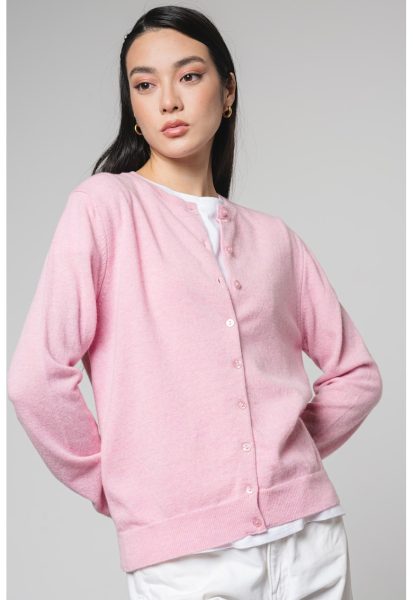 Cardigan tricotat fin din lana virgina