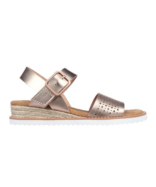 Sandale de piele ecologica cu perforatii Bobs