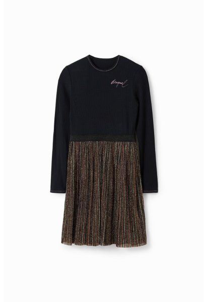 Rochie combi cu logo pe piept